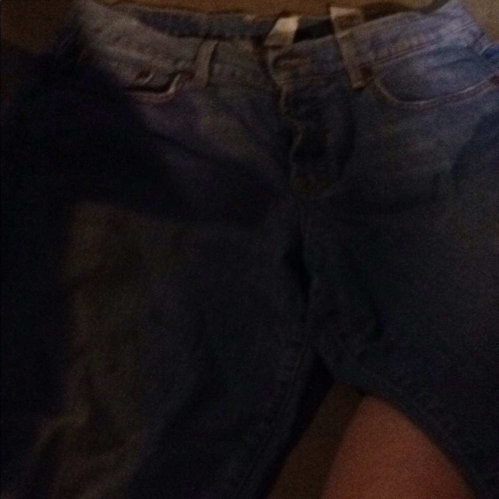 Lucky brand crop button up Jeans